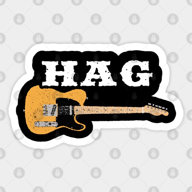 Merle Haggard "HAG" Telecaster Sticker by Daniel Cash Guitar